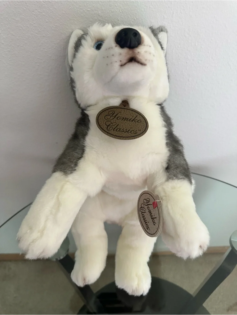 Plush Husky Dog Toy - Gray & White Soft Stuffed Pet